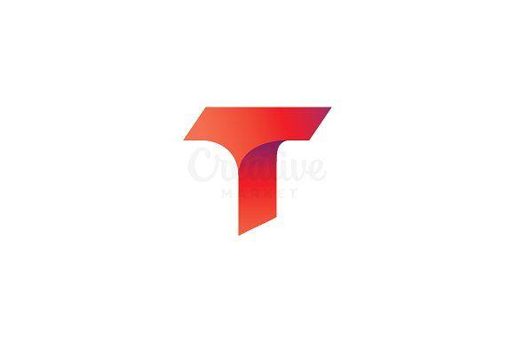 Red Letter T Logo - Letter T Logo ~ Logo Templates ~ Creative Market