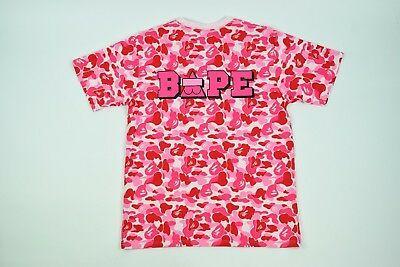 BAPE Pink Camo Logo - BAPE X CLUB 75 A Bathing Ape Pink Camo ABC Tee T Shirt Shark Logo