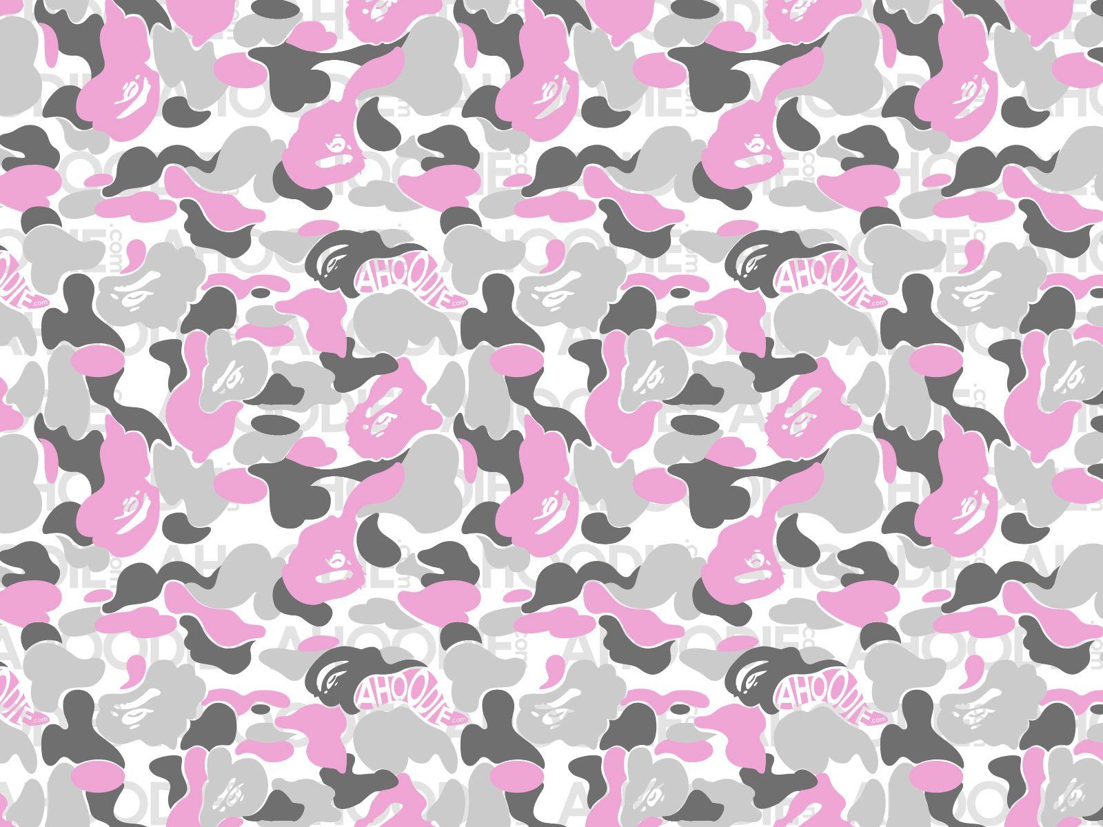 BAPE Pink Camo Logo