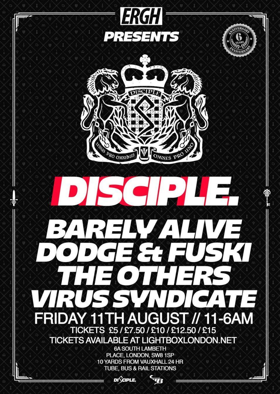 Disciple Records Logo - RA: Ergh x Disciple Records with Barely Alive (UK Debut), Dodge at ...