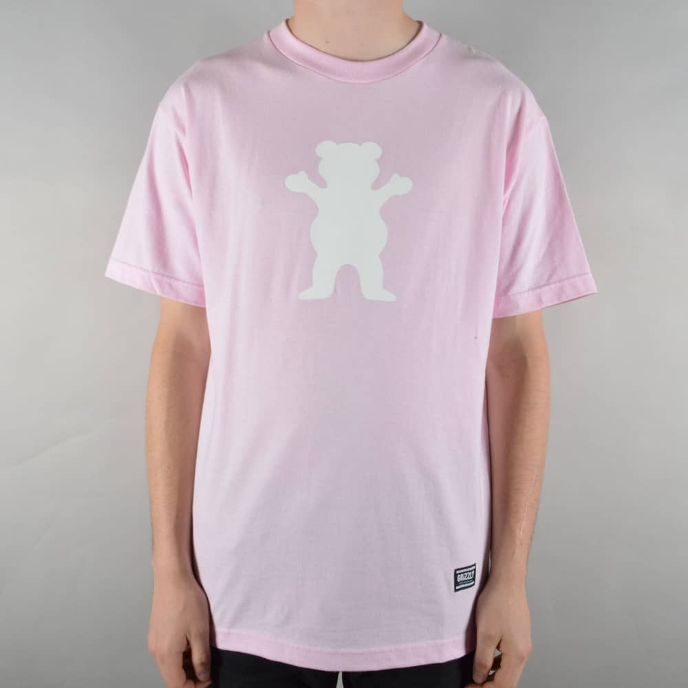 Grizzly Bear Skate Logo - Grizzly Griptape OG Bear Logo Skate T-Shirt - Pink - SKATE CLOTHING ...