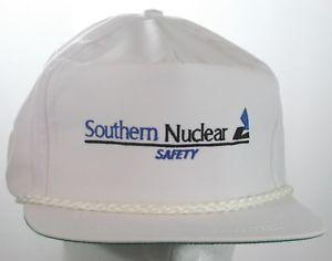Southern Nuclear Logo - Vintage Southern Nuclear Safety Hat Rope Brim Bill White Strapback