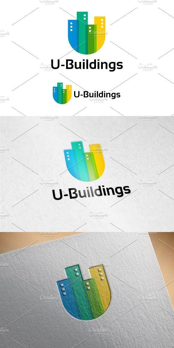 Modern U Logo - Modern U-Buildings Logo template. Logo Templates | Logo Templates ...