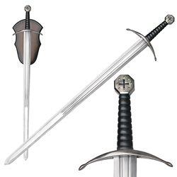 Crusader Sword Logo - By The Sword - Knights Templar Crusader Sword with Display Plaque ...