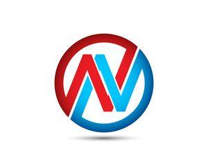 Blue and Red N Logo - n Logo