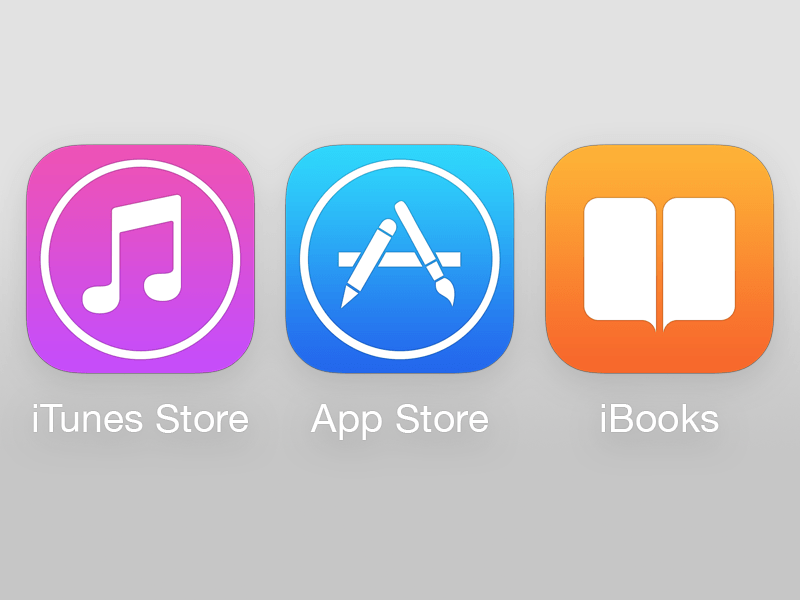 Apple iTunes App Store Logo - iTunes + App Store + iBooks icons on iOS by Ludovic Landry ...