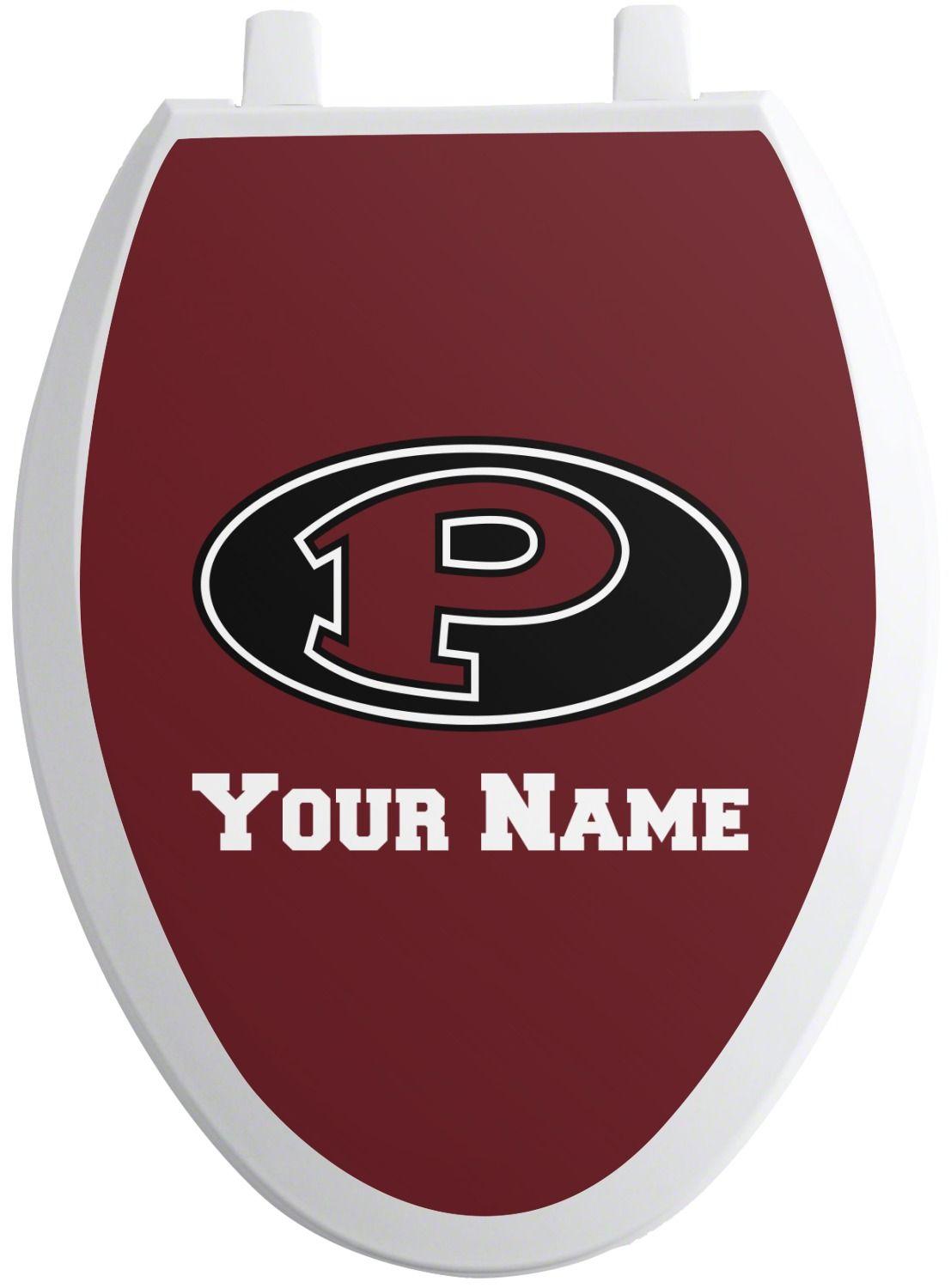 Elongated Red P Logo - Pearland Oilers P Toilet Seat Decal (Personalized)