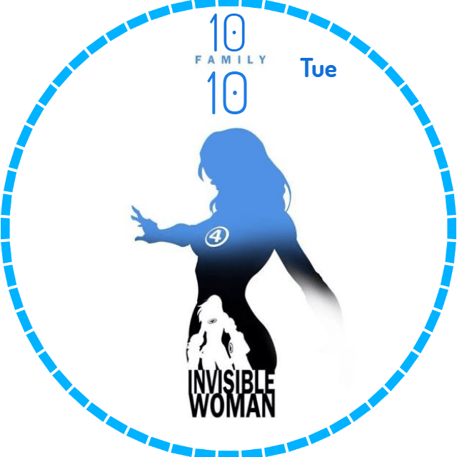 Invisible Woman Logo - Invisible Woman for G Watch R - FaceRepo