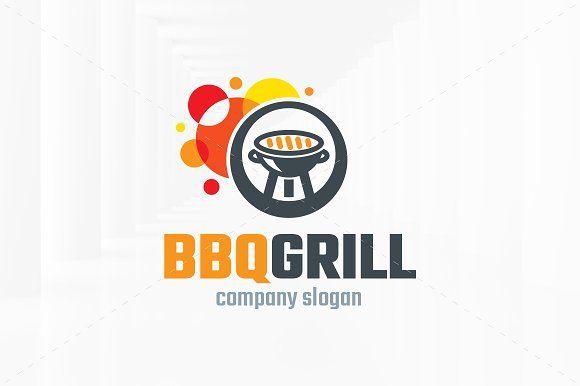 Grill Logo - BBQ Grill Logo Template Logo Templates Creative Market