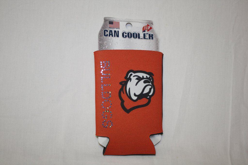 Orange and Black Bulldog Logo - Orange and Black Bulldog Bling Can Cooler – Union College