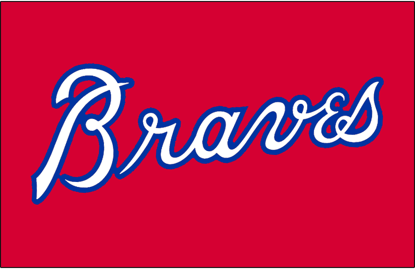 Blue Atlanta Braves Logo - Atlanta Braves Batting Practice Logo League (NL)