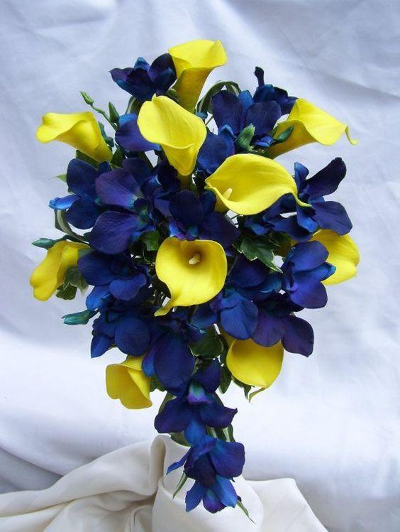 Blue and Yellow Flower Logo - Royal Blue & Yellow Colour Scheme | Wedding Flair
