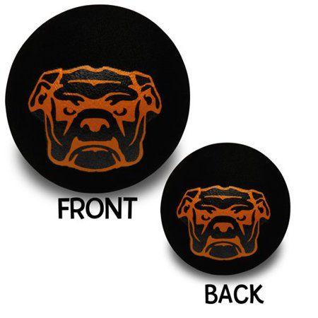 Orange and Black Bulldog Logo - Black ball w orange Bulldog