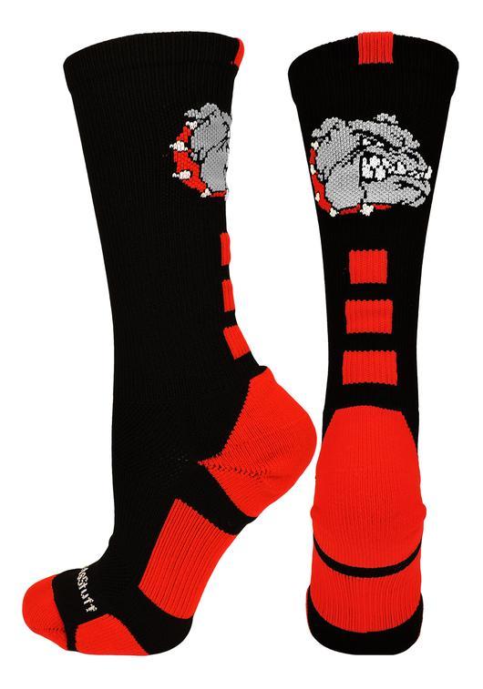 Orange and Black Bulldog Logo - Bulldogs Socks Men | Socks with Bulldogs | Bulldogs Football Socks