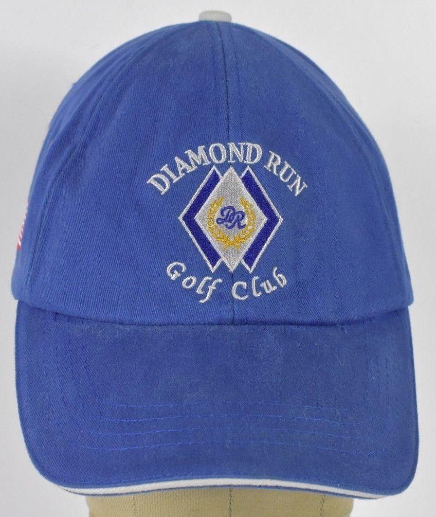Diamond Run Logo - Blue Baseball Diamond Run Golf Club Embroidered Baseball Blue Hat ...