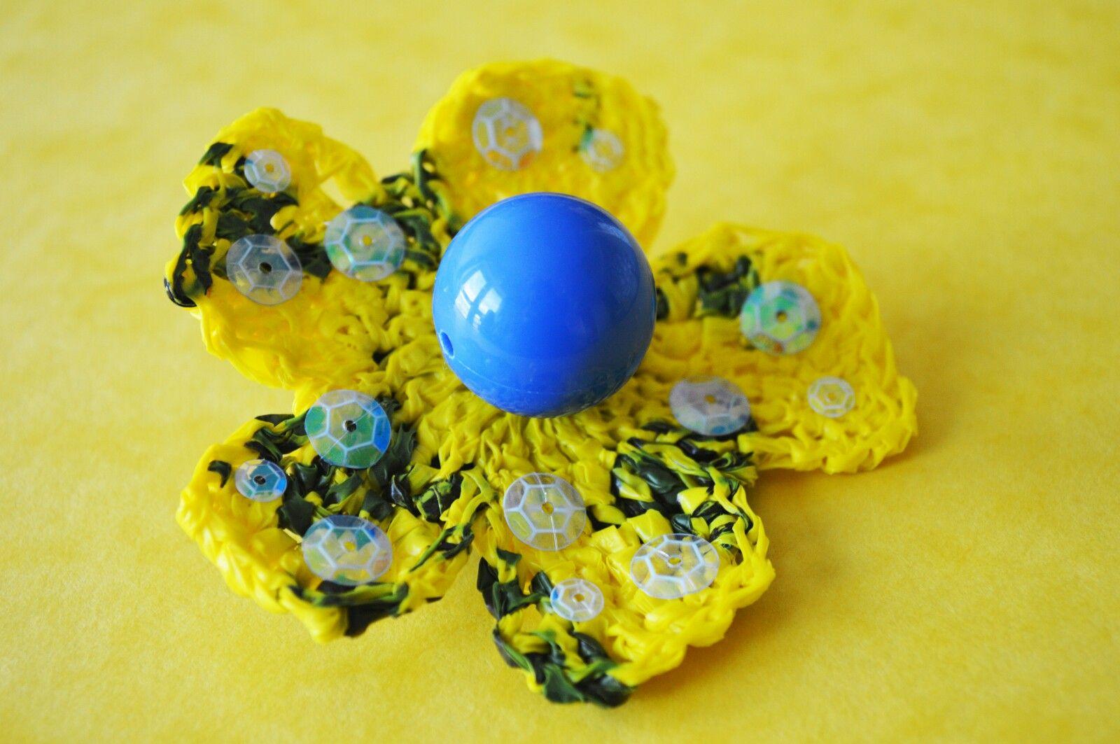 Blue and Yellow Flower Logo - Buy Yellow Flower Brooch from Crowns from Ashes | Tomorrow's Store