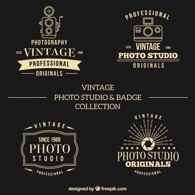 Vintage Professional Logo - Logos for photography studio vintage style Vector | Free Download