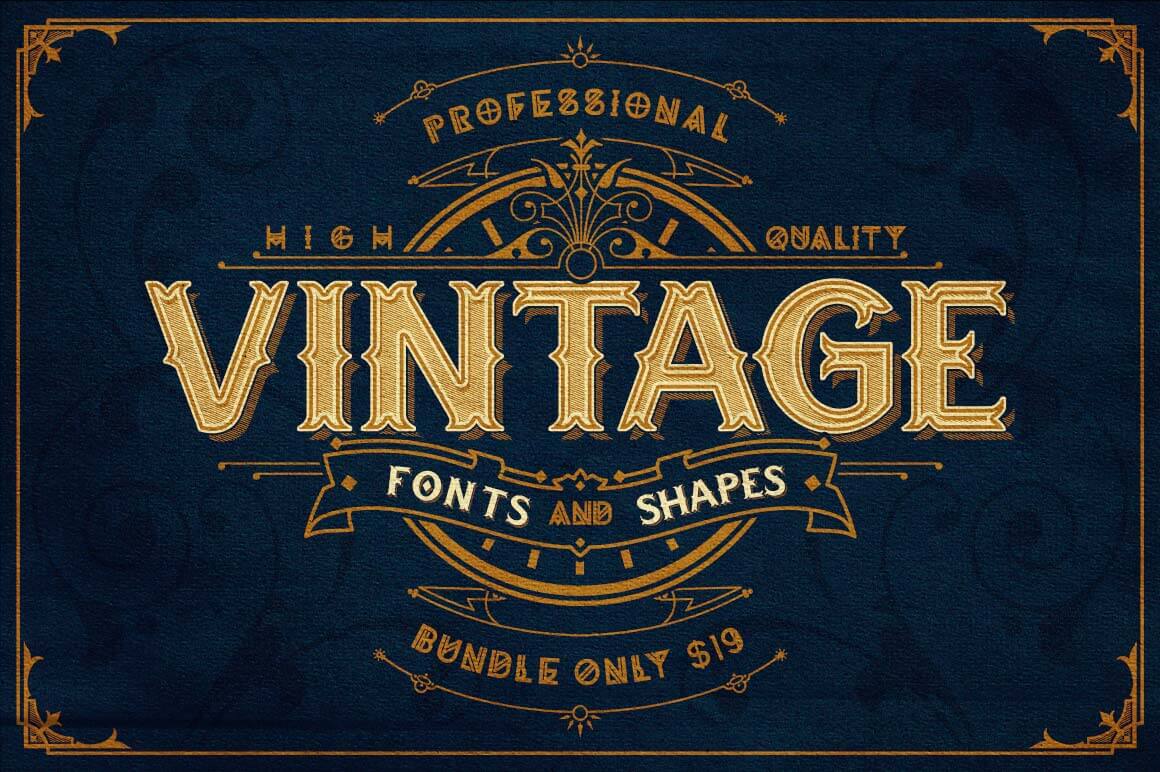 Vintage Professional Logo - LAST CHANCE: Professional, High Quality Vintage Fonts And Shapes