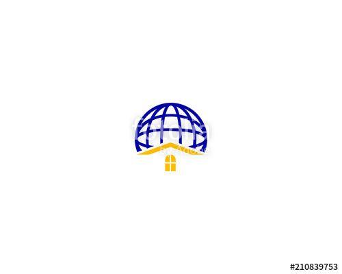 House and Globe Logo - House Globe Logo Stock Image And Royalty Free Vector Files