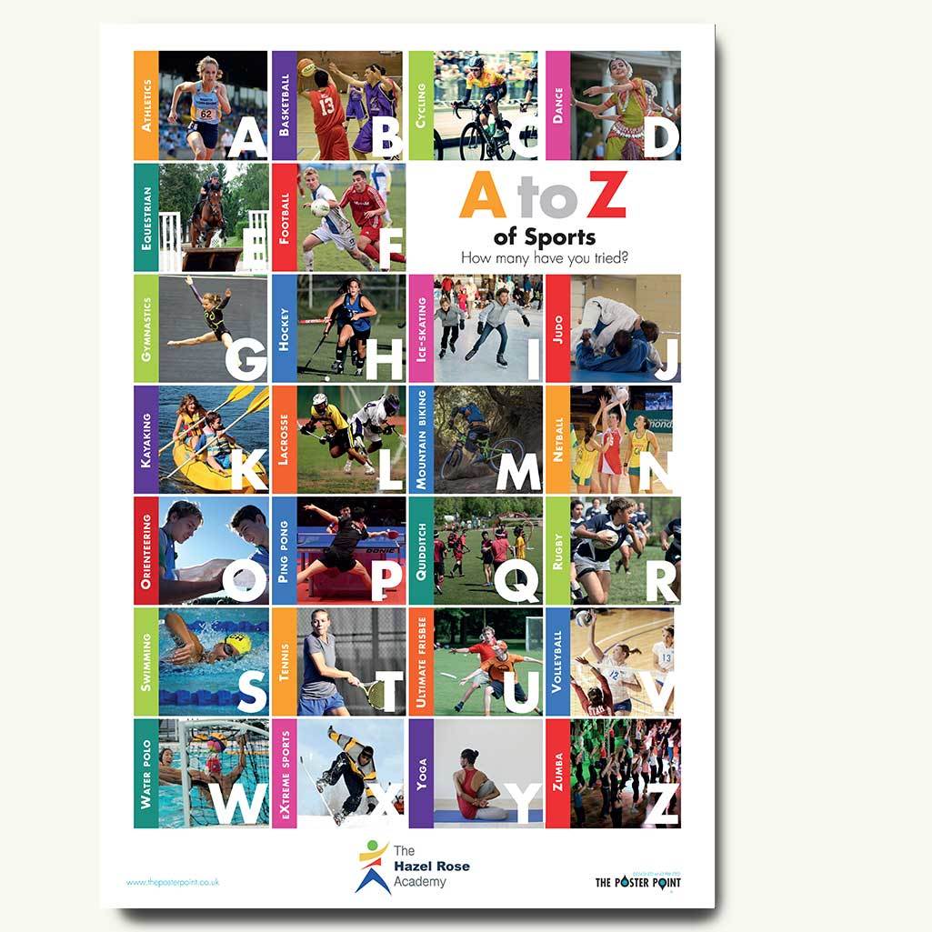 Z Sports Logo - Poster of GCSE PE sports – The Poster Point