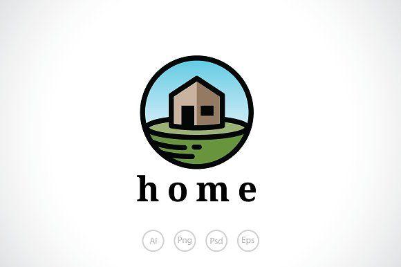 House and Globe Logo - House in a Sphere Logo Template Logo Templates Creative Market