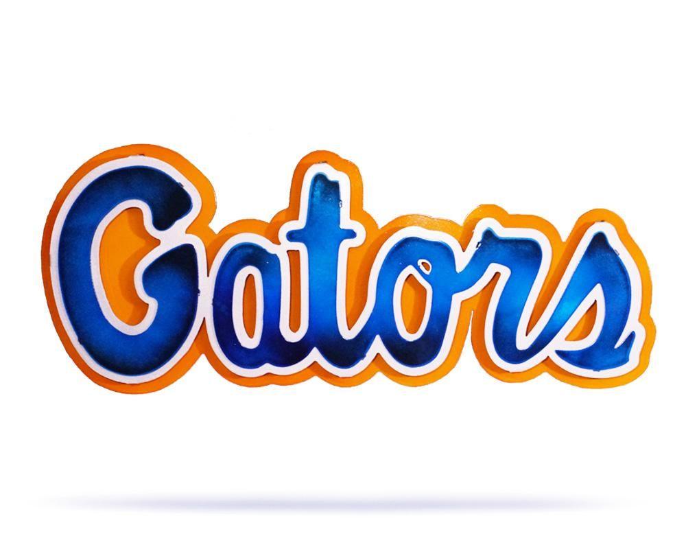 University of Florida Logo - University of Florida Gators 3D Vintage Metal Artwork Head Art