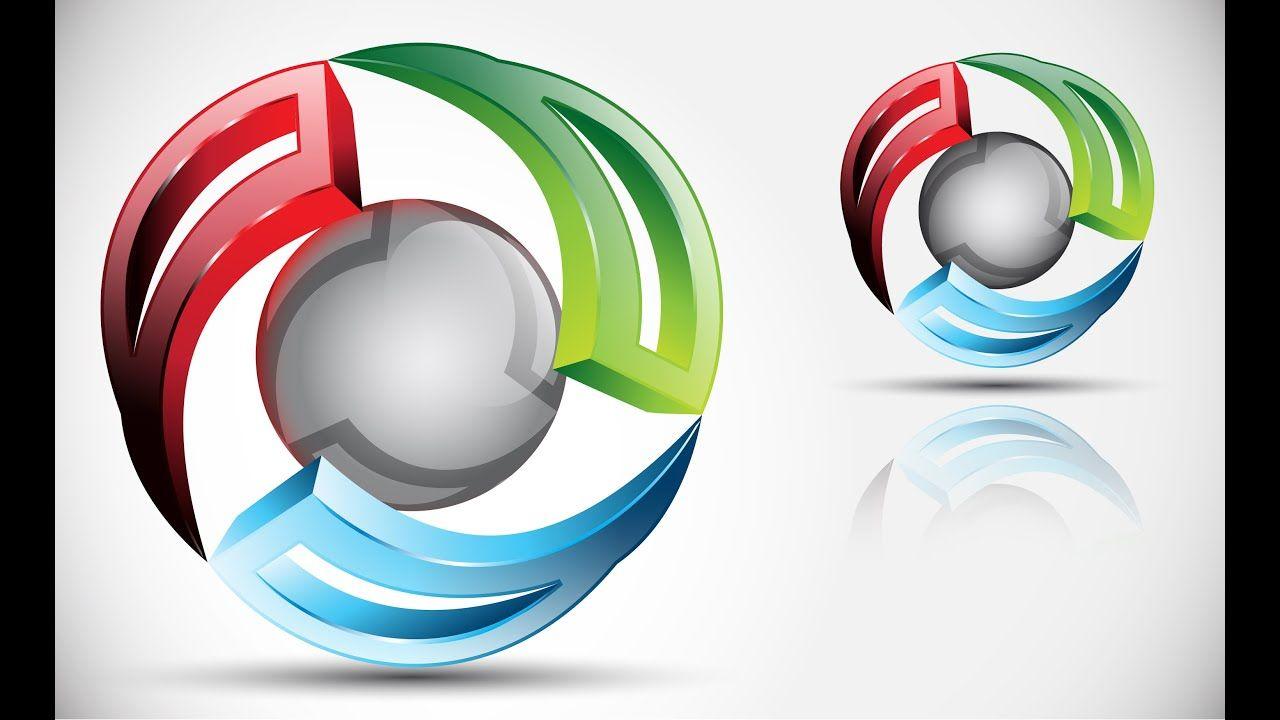 House and Globe Logo - How to create 3D Logo Design in Adobe Illustrator CS5 HD, 3D logo