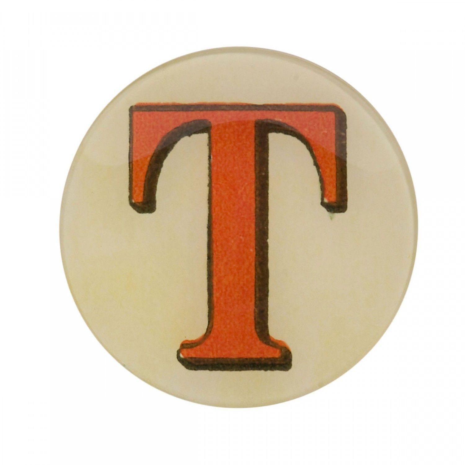 Red Letter T Logo - 5 3/4 Picture Plate Red Letter T