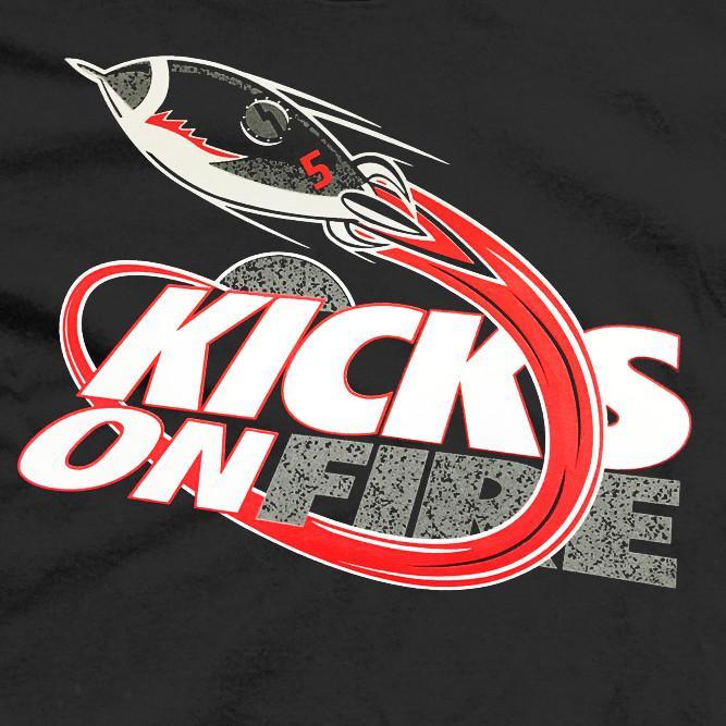 Kicks On Fire Logo - KicksOnFire T-Shirt - Space Flight - Black (3M) – KicksOnFire.com