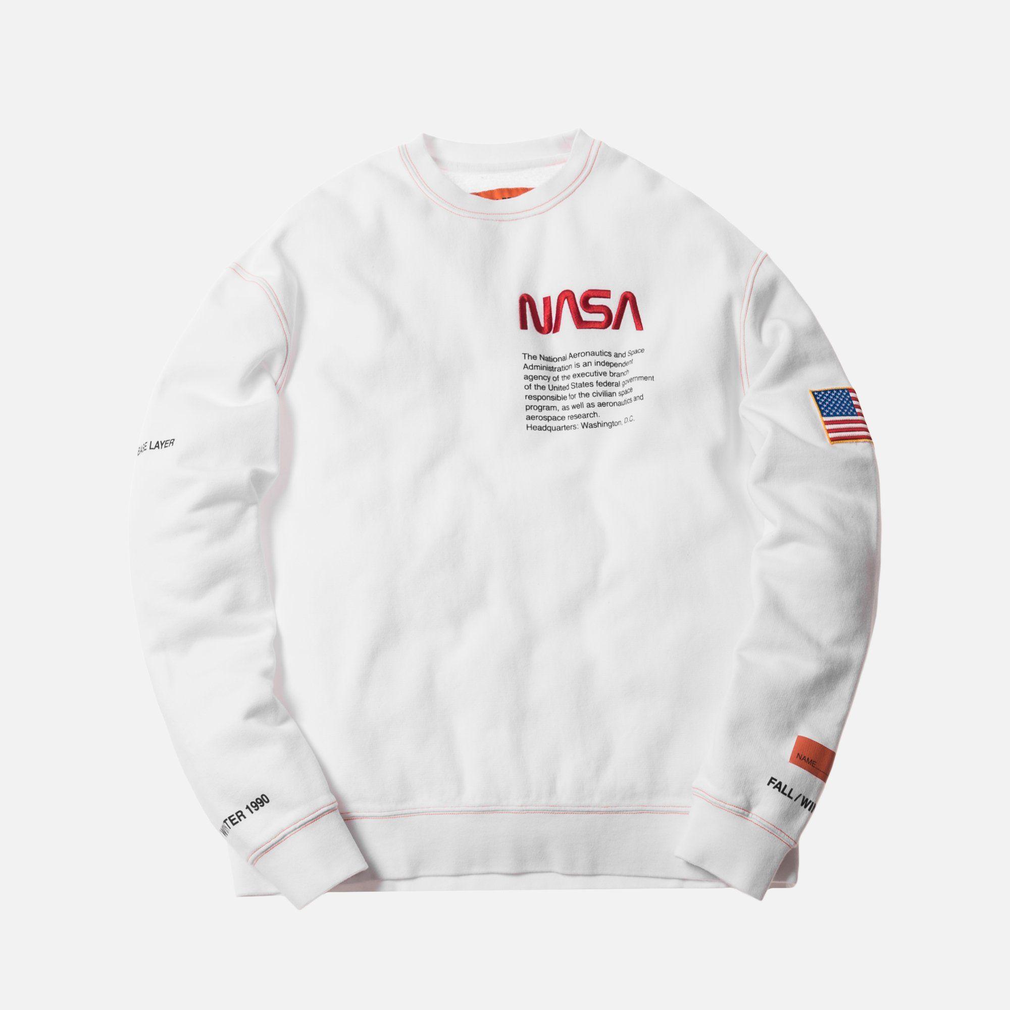 Heron Preston NASA Logo - Heron Preston x NASA Crewneck - White / Orange – Kith