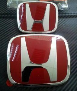 Honda H Logo - Honda Civic SI Fit Jazz Accord Logo Red H Logo Type R Emblem JAF JDM ...