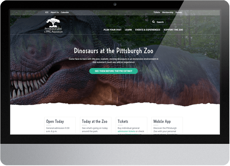 Pittsburgh Zoo Logo - Pittsburgh Zoo Blue Archer Web Design Case Study