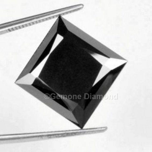 Black Diamond Shape Logo - Princess Diamond Cut In Jet Black Color Online From Manufacturer