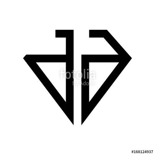 Black Diamond Shape Logo - initial letters logo dd black monogram diamond pentagon shape Stock