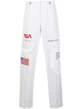 Heron Preston NASA Logo - Heron Preston NASA wide leg trousers $537 - Buy AW18 Online - Fast ...