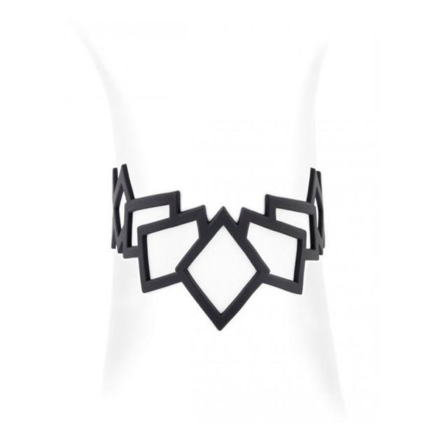Black Diamond Shape Logo - Bracelet Diamond-shaped in Black Silicone Effect Tattoo | eBay