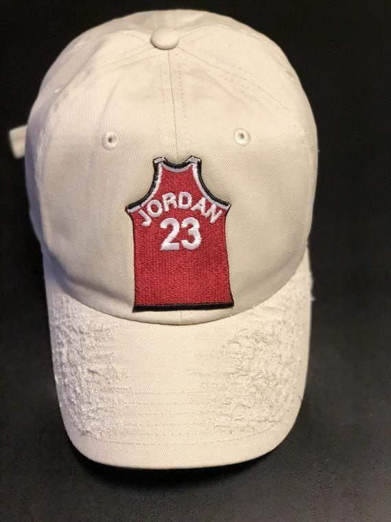 Custom Jordan 23 Logo - Beige Custom Jordan 23 Jersey dad hat