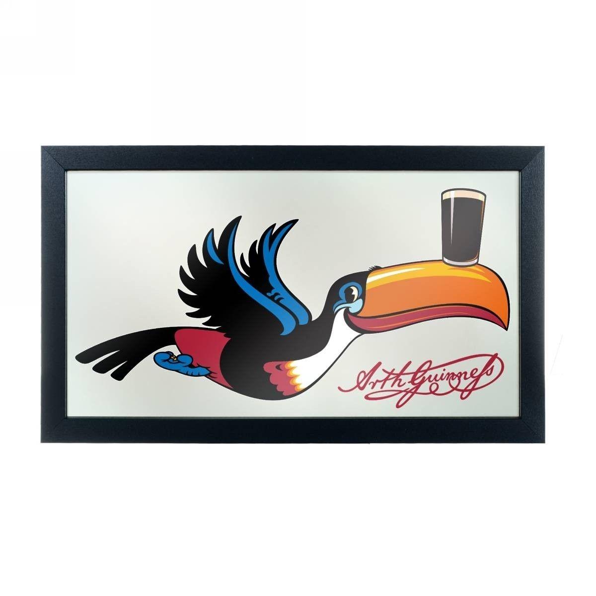 Guinness Toucan Logo - Guinness Framed Mirror Wall Plaque 15 x 26 Inches