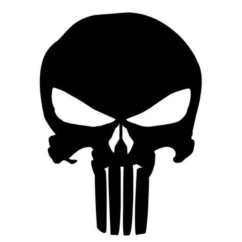 Black and White Punisher Logo - 9.5*14CM PUNISHER Skull Film Classic Car Stickers Motorcycle Decals