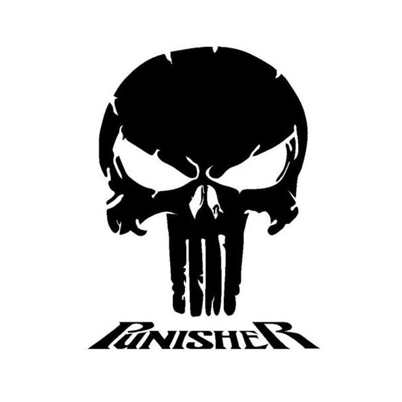 Black and White Punisher Logo - Detail Feedback Questions about 14cm*18cm Punisher Vinyl Fashion ...