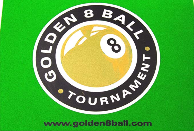 8 Green Ball Logo - Hainsworth Pool Table Racking Cloth - LARGE GOLDEN 8 BALL LOGO ...