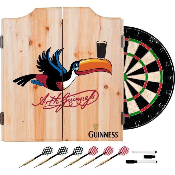 Guinness Toucan Logo - Trademark Global Guinness Toucan Dartboard and Cabinet Set & Reviews ...