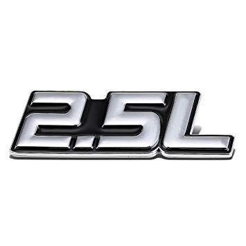 Black L Logo - DNA EM L 25L SL BK & Black2.5L Logo Metal Decal Emblem