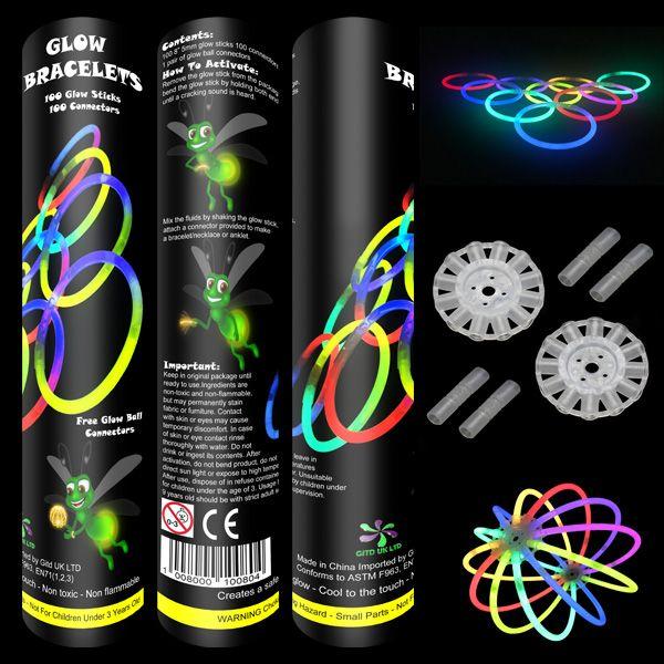 8 Green Ball Logo - Glow Bracelets 8 Colours Premium Connectors & Ball Connectors Same ...