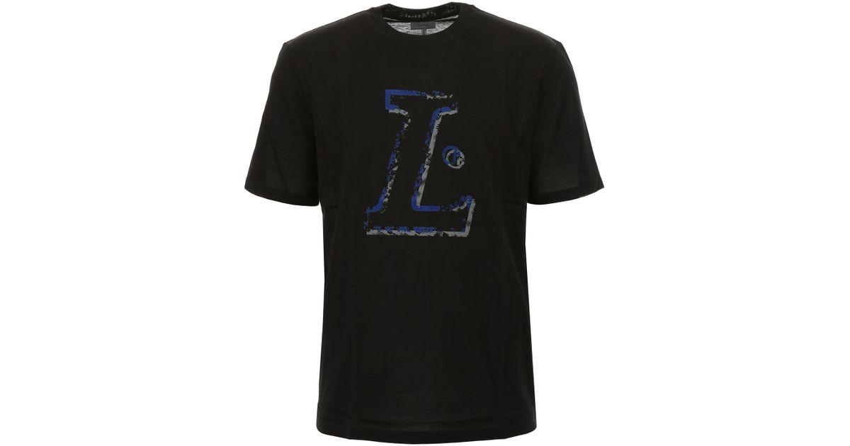 Black L Logo - Lanvin L Logo T Shirt In Black For Men