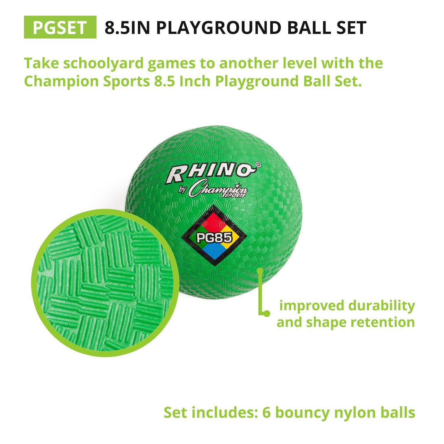 8 Green Ball Logo - Amazon.com : Champion Sports PGSET Playground Ball Set, 8.5