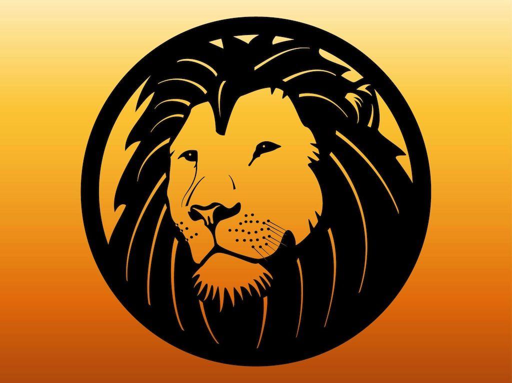 Circle Lion Logo - Lion Head Vector