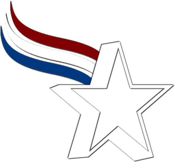 Red White Blue Star Logo - Red white and blue star clipart transparent download
