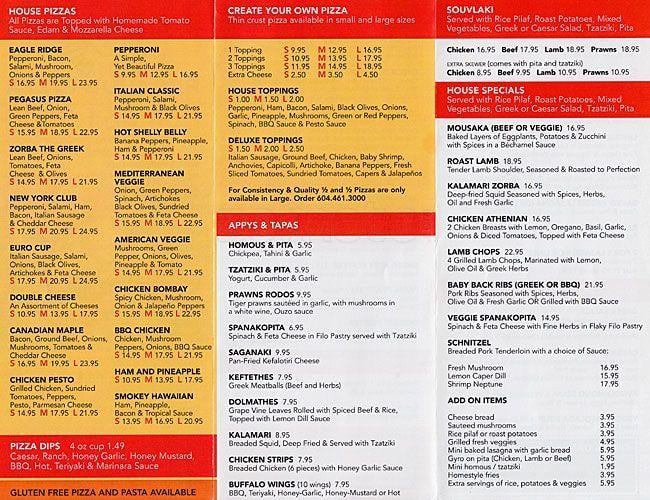 Pegasus Pizza Logo - Pegasus Pizza Menu, Menu for Pegasus Pizza, Port Moody, Metro ...