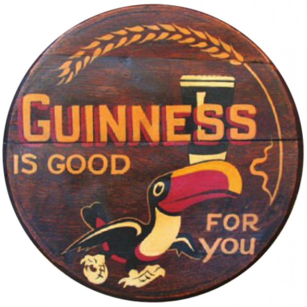 Guinness Toucan Logo - Barrel End Sign 